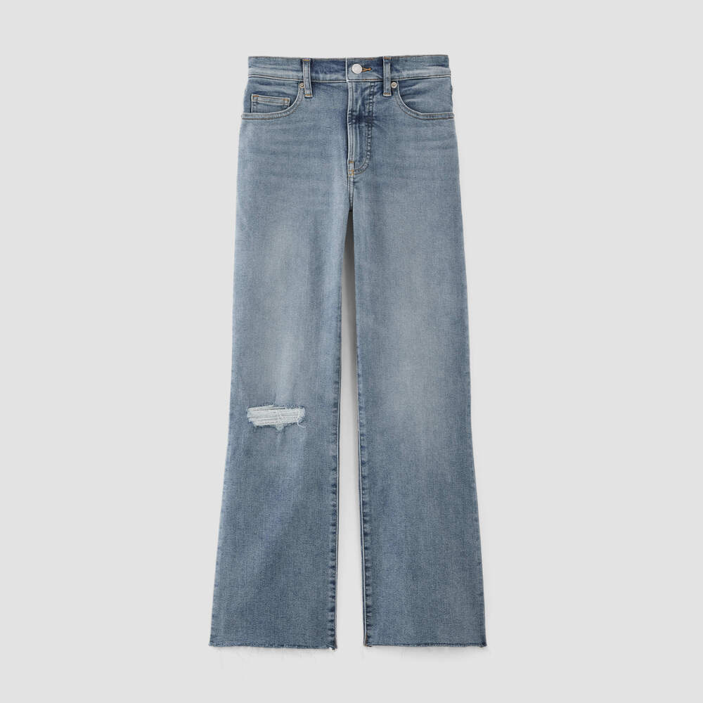 Everlane Women's Kick Bootcut Jean in Whiskered Blue, Size 29